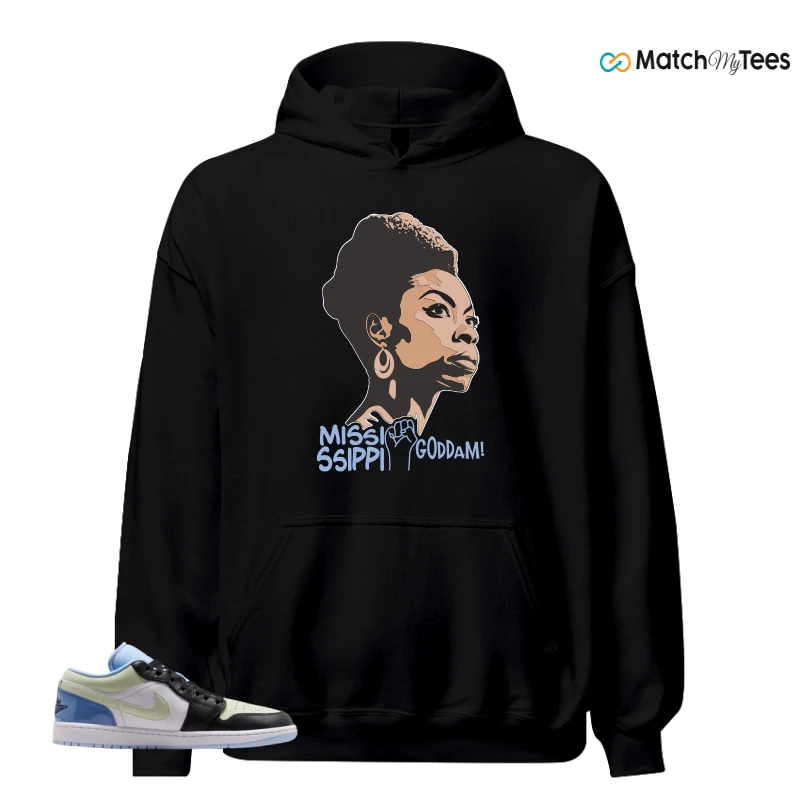 NIKE AIR JORDAN 1 LOW MISMATCHED PATENT SNEAKER Matching Tees hoodie