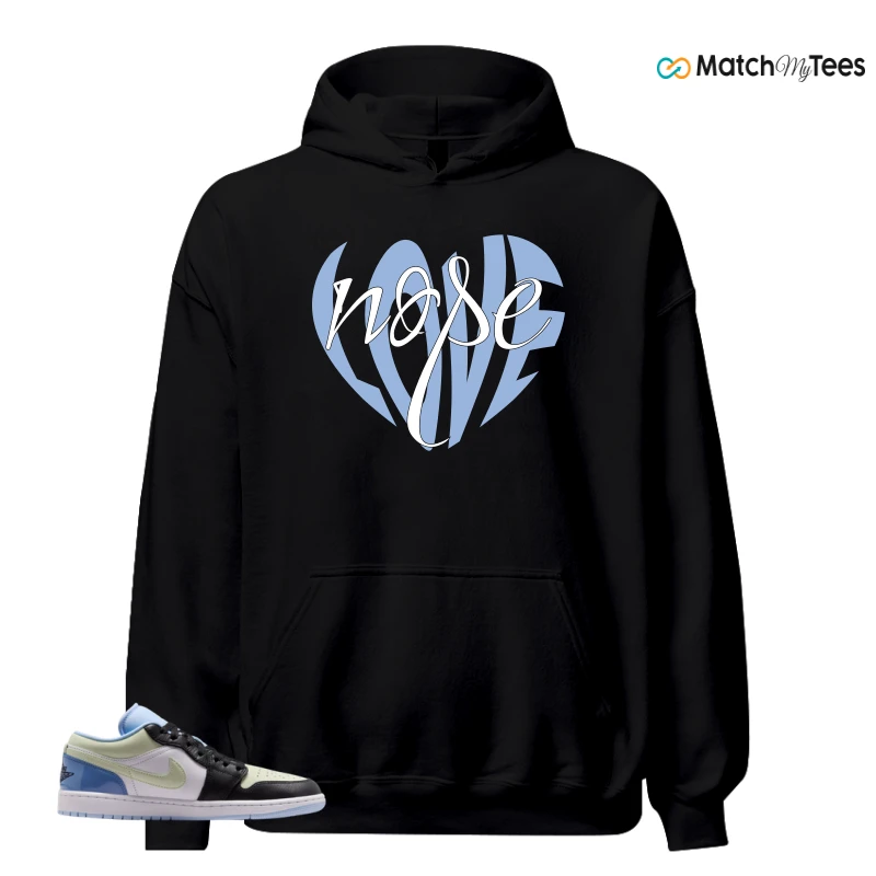 NIKE AIR JORDAN 1 LOW MISMATCHED PATENT SNEAKER Matching Tees hoodie