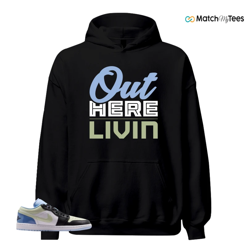 NIKE AIR JORDAN 1 LOW MISMATCHED PATENT SNEAKER Matching Tees hoodie