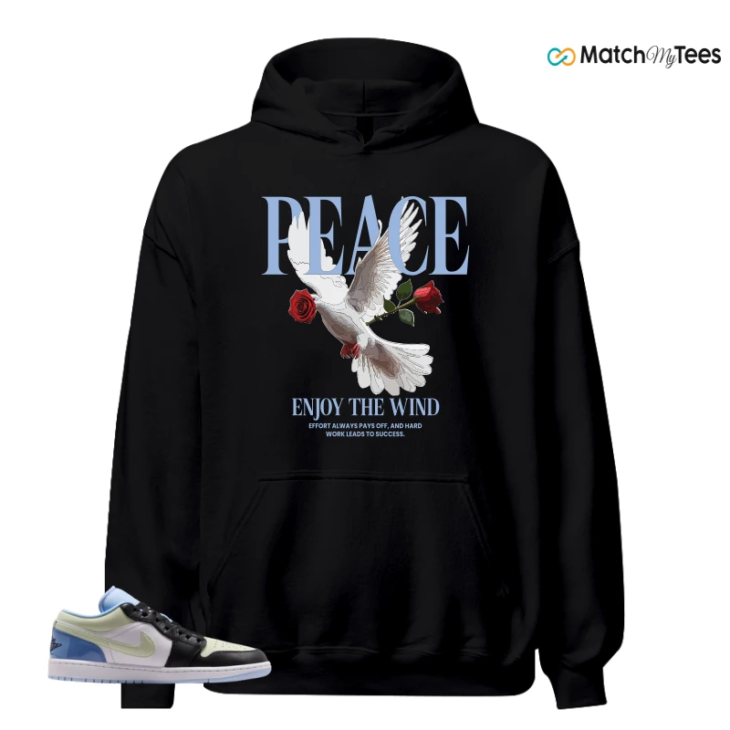 NIKE AIR JORDAN 1 LOW MISMATCHED PATENT SNEAKER Matching Tees hoodie