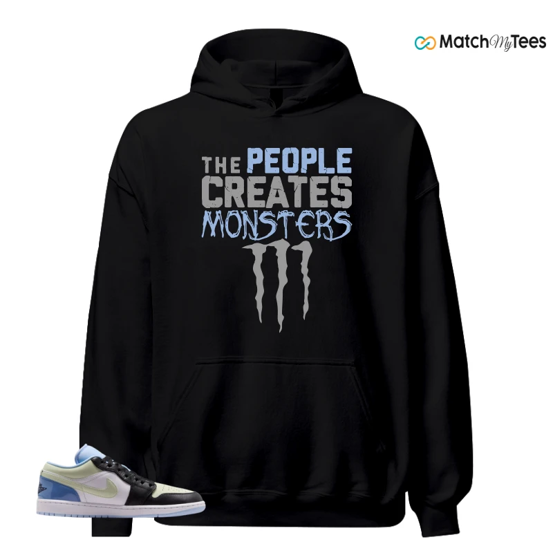 NIKE AIR JORDAN 1 LOW MISMATCHED PATENT SNEAKER Matching Tees hoodie
