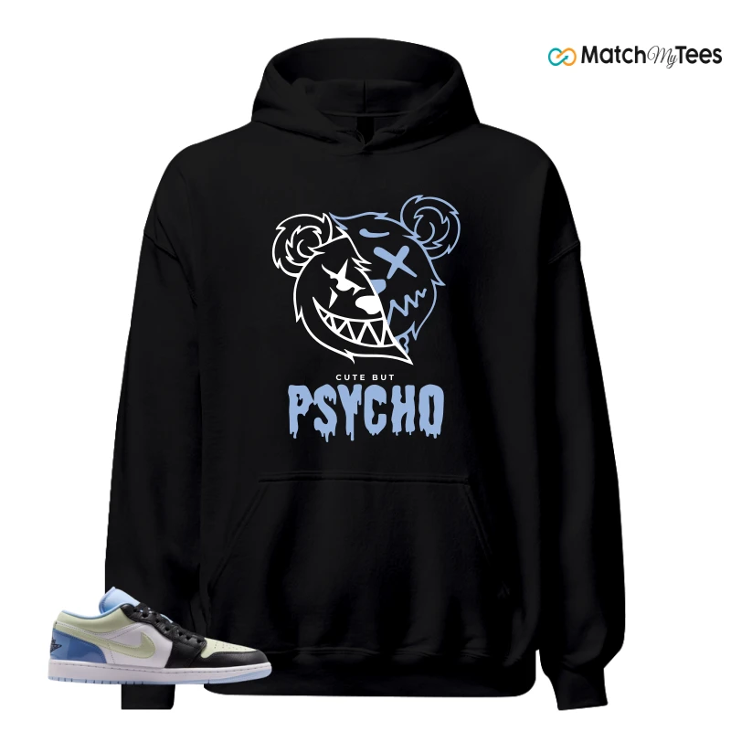 NIKE AIR JORDAN 1 LOW MISMATCHED PATENT SNEAKER Matching Tees hoodie