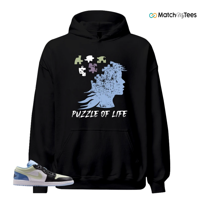 NIKE AIR JORDAN 1 LOW MISMATCHED PATENT SNEAKER Matching Tees hoodie