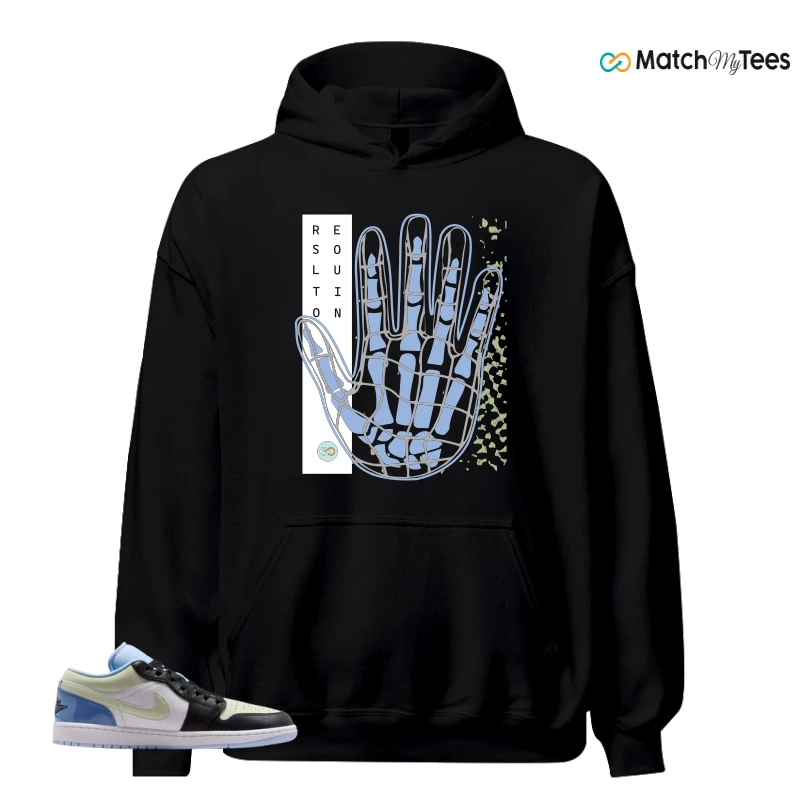 NIKE AIR JORDAN 1 LOW MISMATCHED PATENT SNEAKER Matching Tees hoodie