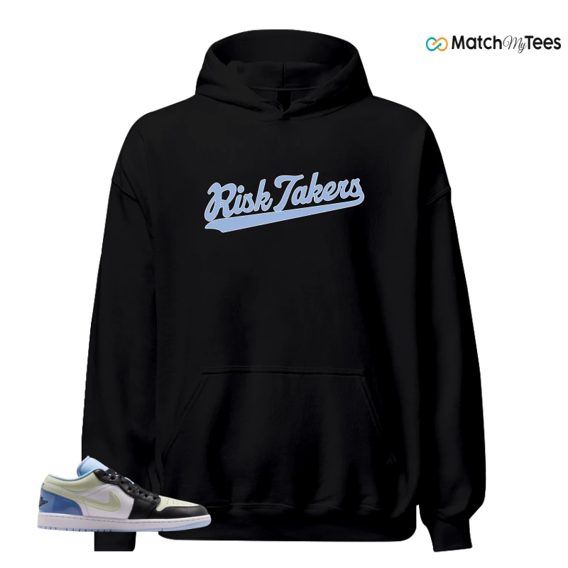 NIKE AIR JORDAN 1 LOW MISMATCHED PATENT SNEAKER Matching Tees hoodie