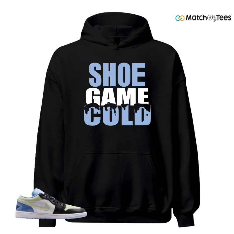 NIKE AIR JORDAN 1 LOW MISMATCHED PATENT SNEAKER Matching Tees hoodie