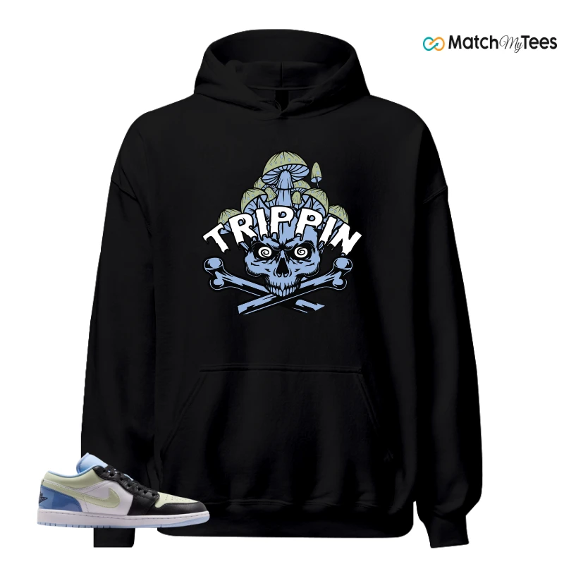 NIKE AIR JORDAN 1 LOW MISMATCHED PATENT SNEAKER Matching Tees hoodie
