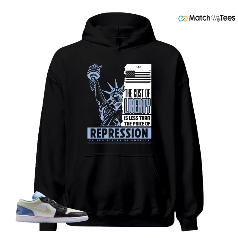 NIKE AIR JORDAN 1 LOW MISMATCHED PATENT SNEAKER Matching Tees hoodie