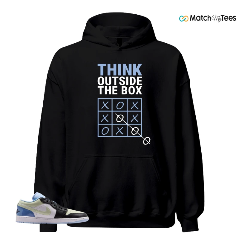 NIKE AIR JORDAN 1 LOW MISMATCHED PATENT SNEAKER Matching Tees hoodie