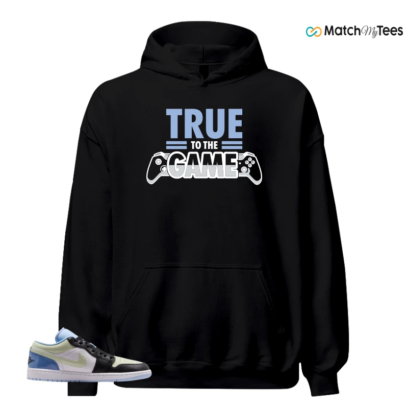 NIKE AIR JORDAN 1 LOW MISMATCHED PATENT SNEAKER Matching Tees hoodie
