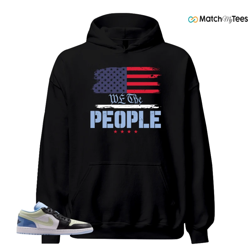 NIKE AIR JORDAN 1 LOW MISMATCHED PATENT SNEAKER Matching Tees hoodie