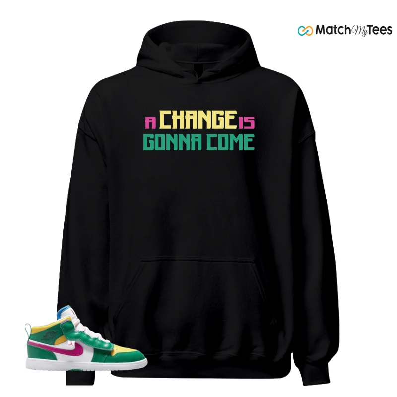 NIKE AIR JORDAN 1 MID ALT MALACHITE WHITE UNIVERSITY GOLD ACTIVE PINK (PS) SNEAKER Matching Tees hoodie