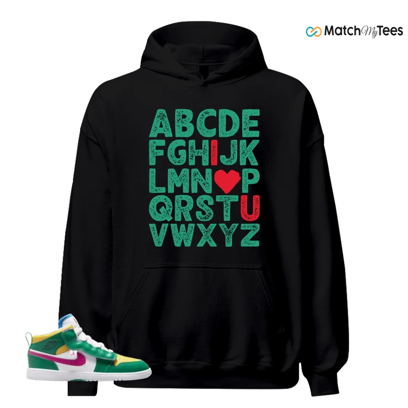 NIKE AIR JORDAN 1 MID ALT MALACHITE WHITE UNIVERSITY GOLD ACTIVE PINK (PS) SNEAKER Matching Tees hoodie
