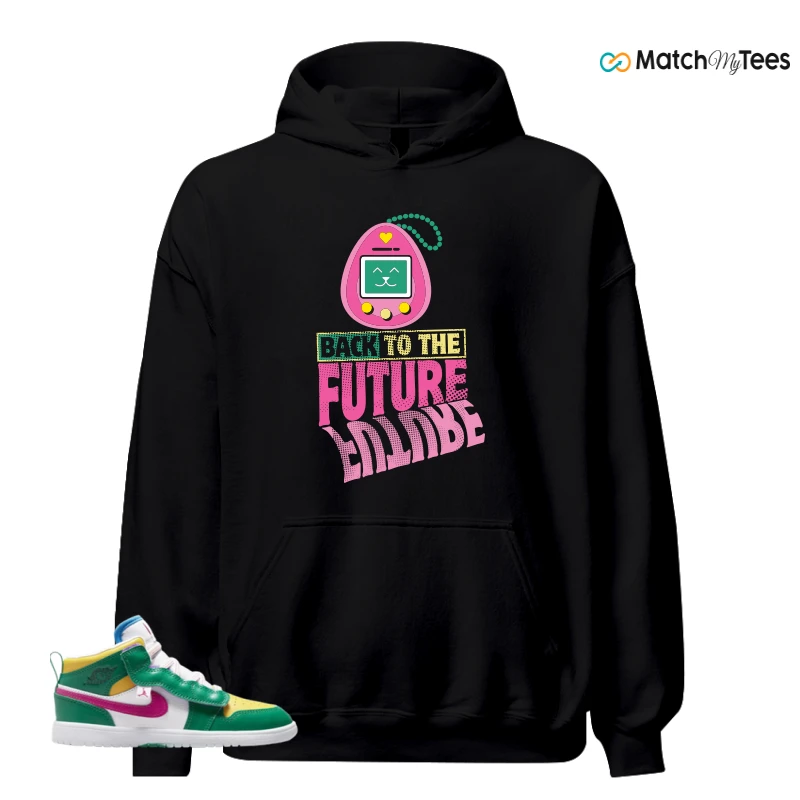 NIKE AIR JORDAN 1 MID ALT MALACHITE WHITE UNIVERSITY GOLD ACTIVE PINK (PS) SNEAKER Matching Tees hoodie