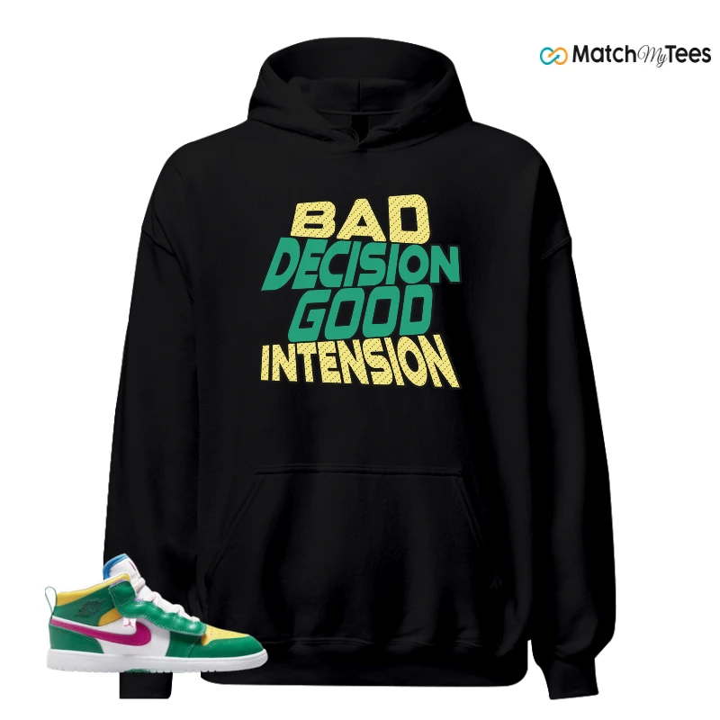 NIKE AIR JORDAN 1 MID ALT MALACHITE WHITE UNIVERSITY GOLD ACTIVE PINK (PS) SNEAKER Matching Tees hoodie