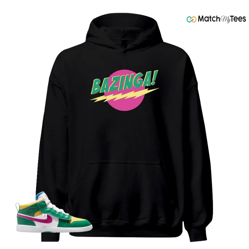 NIKE AIR JORDAN 1 MID ALT MALACHITE WHITE UNIVERSITY GOLD ACTIVE PINK (PS) SNEAKER Matching Tees hoodie