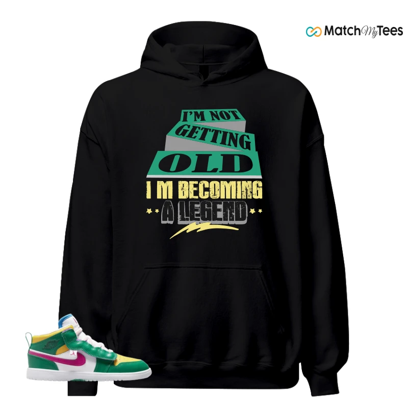 NIKE AIR JORDAN 1 MID ALT MALACHITE WHITE UNIVERSITY GOLD ACTIVE PINK (PS) SNEAKER Matching Tees hoodie