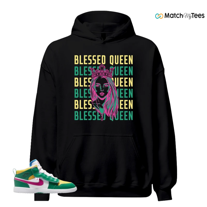 NIKE AIR JORDAN 1 MID ALT MALACHITE WHITE UNIVERSITY GOLD ACTIVE PINK (PS) SNEAKER Matching Tees hoodie