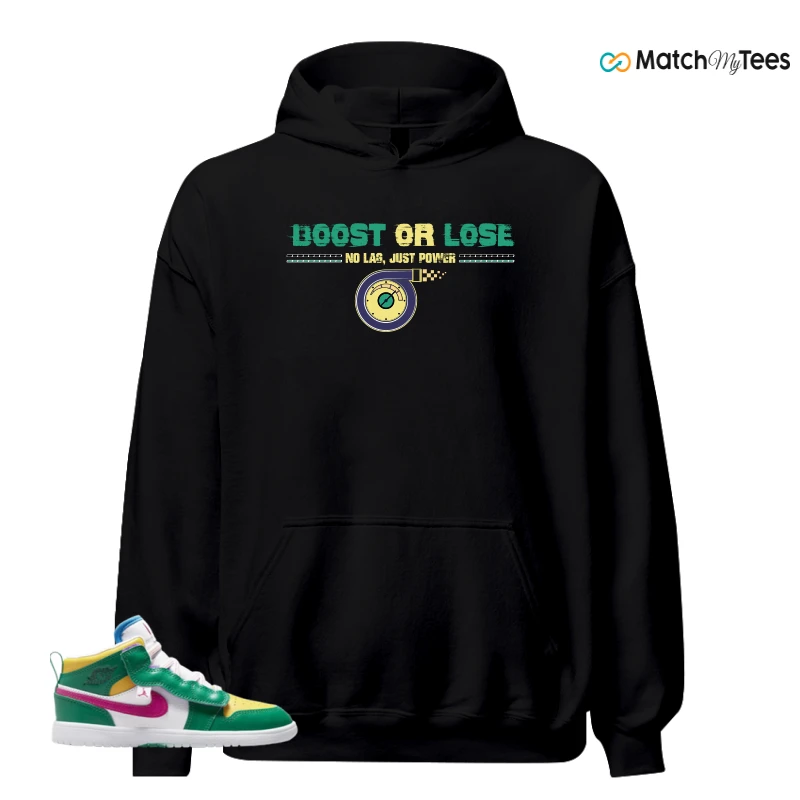 NIKE AIR JORDAN 1 MID ALT MALACHITE WHITE UNIVERSITY GOLD ACTIVE PINK (PS) SNEAKER Matching Tees hoodie