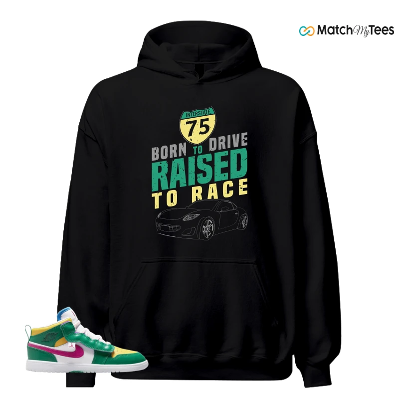 NIKE AIR JORDAN 1 MID ALT MALACHITE WHITE UNIVERSITY GOLD ACTIVE PINK (PS) SNEAKER Matching Tees hoodie