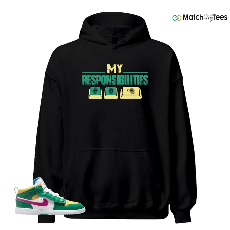 NIKE AIR JORDAN 1 MID ALT MALACHITE WHITE UNIVERSITY GOLD ACTIVE PINK (PS) SNEAKER Matching Tees hoodie