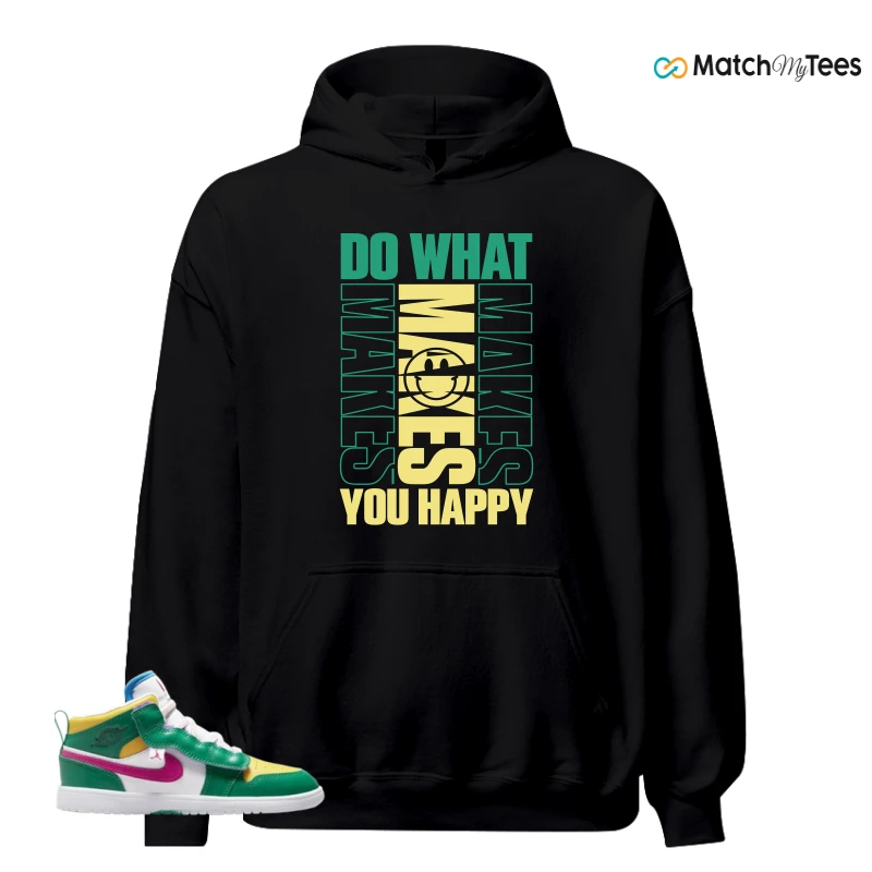 NIKE AIR JORDAN 1 MID ALT MALACHITE WHITE UNIVERSITY GOLD ACTIVE PINK (PS) SNEAKER Matching Tees hoodie