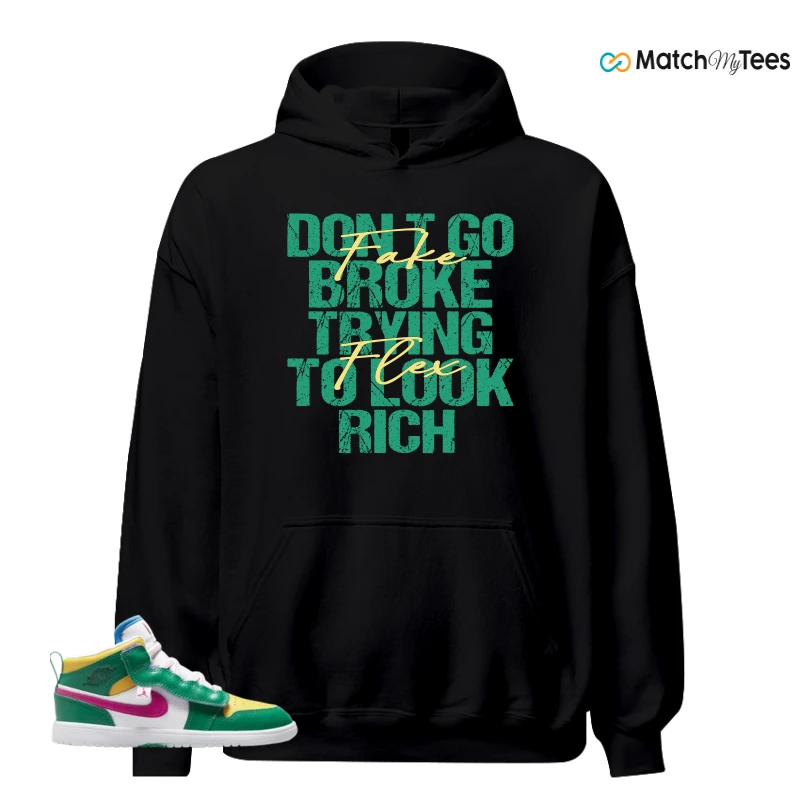 NIKE AIR JORDAN 1 MID ALT MALACHITE WHITE UNIVERSITY GOLD ACTIVE PINK (PS) SNEAKER Matching Tees hoodie