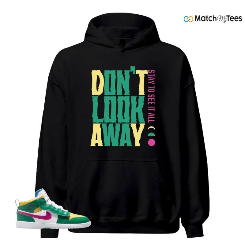 NIKE AIR JORDAN 1 MID ALT MALACHITE WHITE UNIVERSITY GOLD ACTIVE PINK (PS) SNEAKER Matching Tees hoodie