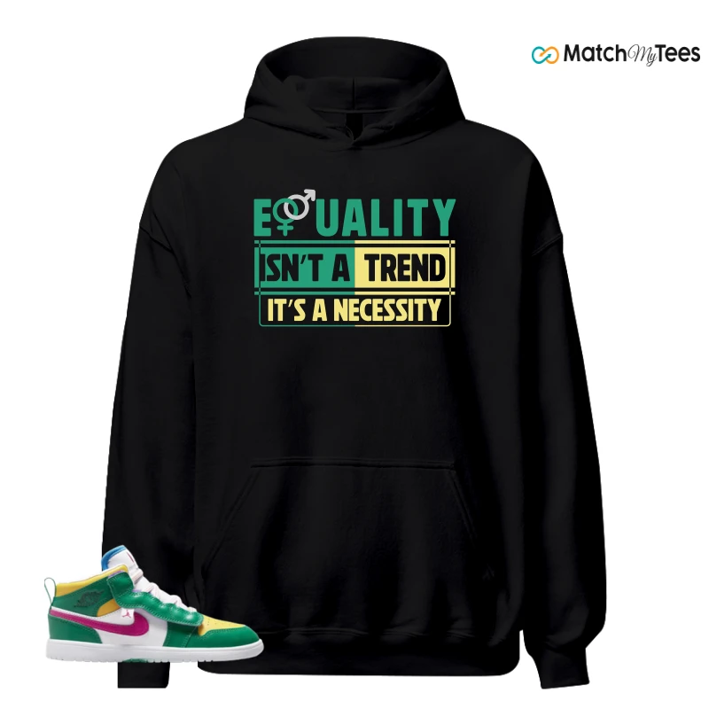 NIKE AIR JORDAN 1 MID ALT MALACHITE WHITE UNIVERSITY GOLD ACTIVE PINK (PS) SNEAKER Matching Tees hoodie