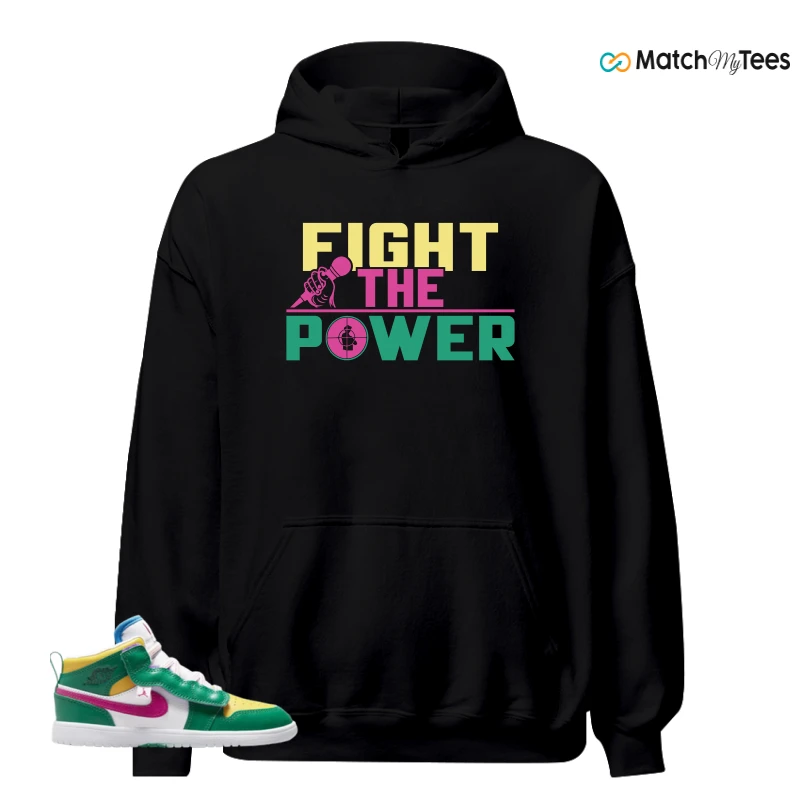 NIKE AIR JORDAN 1 MID ALT MALACHITE WHITE UNIVERSITY GOLD ACTIVE PINK (PS) SNEAKER Matching Tees hoodie