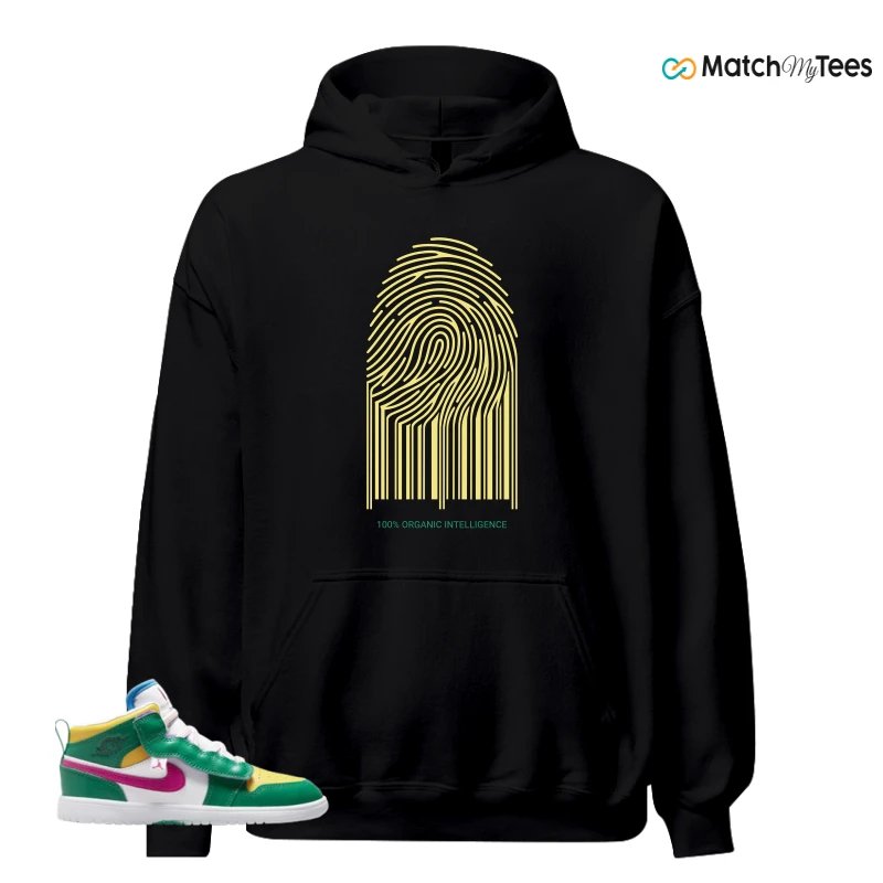 NIKE AIR JORDAN 1 MID ALT MALACHITE WHITE UNIVERSITY GOLD ACTIVE PINK (PS) SNEAKER Matching Tees hoodie