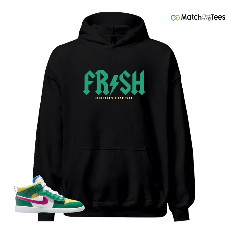 NIKE AIR JORDAN 1 MID ALT MALACHITE WHITE UNIVERSITY GOLD ACTIVE PINK (PS) SNEAKER Matching Tees hoodie