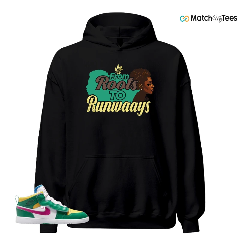 NIKE AIR JORDAN 1 MID ALT MALACHITE WHITE UNIVERSITY GOLD ACTIVE PINK (PS) SNEAKER Matching Tees hoodie