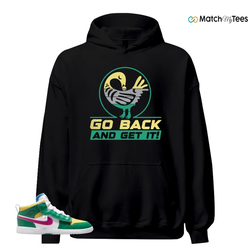 NIKE AIR JORDAN 1 MID ALT MALACHITE WHITE UNIVERSITY GOLD ACTIVE PINK (PS) SNEAKER Matching Tees hoodie