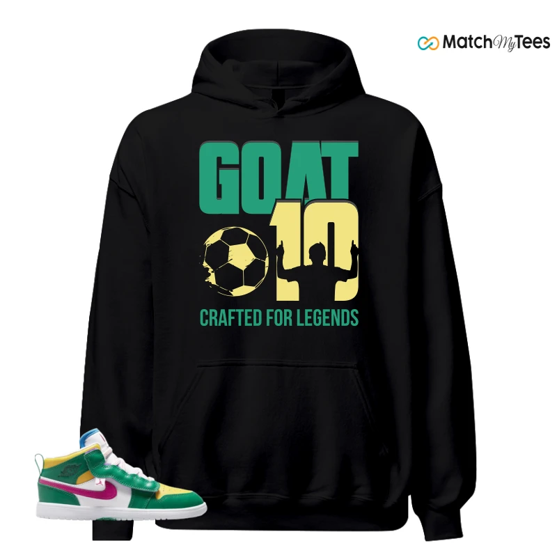 NIKE AIR JORDAN 1 MID ALT MALACHITE WHITE UNIVERSITY GOLD ACTIVE PINK (PS) SNEAKER Matching Tees hoodie