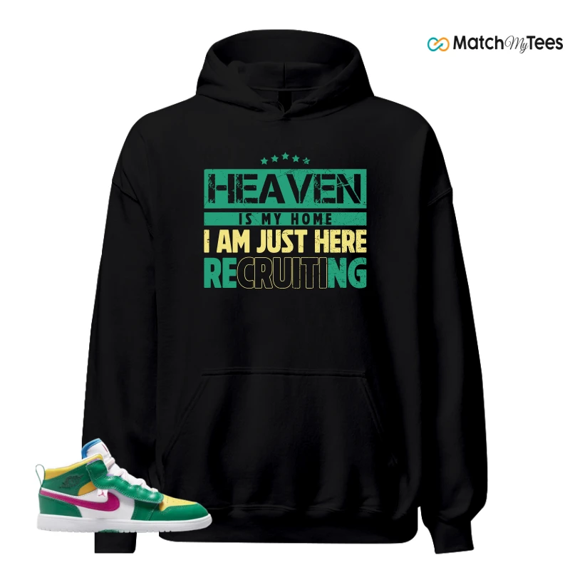 NIKE AIR JORDAN 1 MID ALT MALACHITE WHITE UNIVERSITY GOLD ACTIVE PINK (PS) SNEAKER Matching Tees hoodie