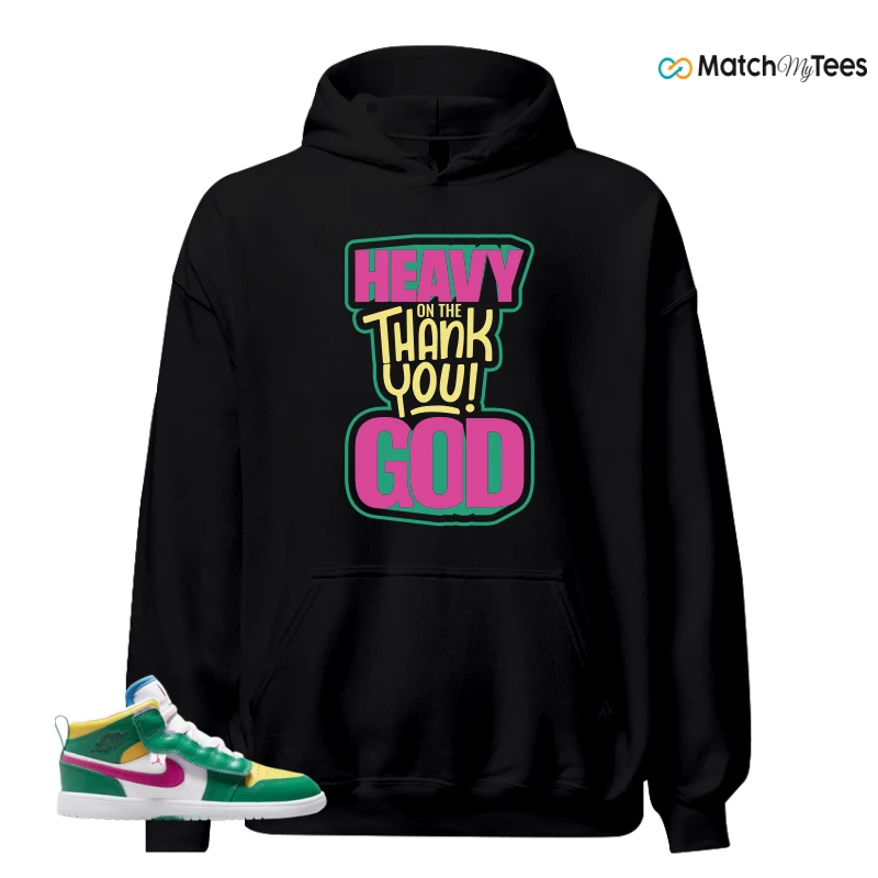 NIKE AIR JORDAN 1 MID ALT MALACHITE WHITE UNIVERSITY GOLD ACTIVE PINK (PS) SNEAKER Matching Tees hoodie