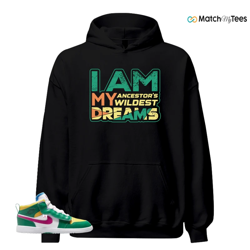 NIKE AIR JORDAN 1 MID ALT MALACHITE WHITE UNIVERSITY GOLD ACTIVE PINK (PS) SNEAKER Matching Tees hoodie