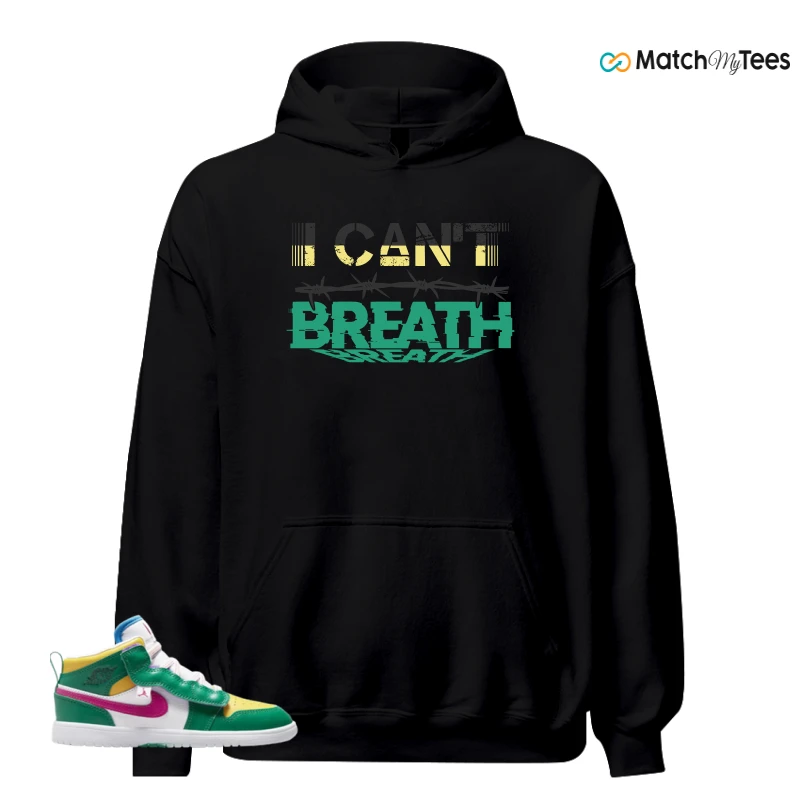 NIKE AIR JORDAN 1 MID ALT MALACHITE WHITE UNIVERSITY GOLD ACTIVE PINK (PS) SNEAKER Matching Tees hoodie