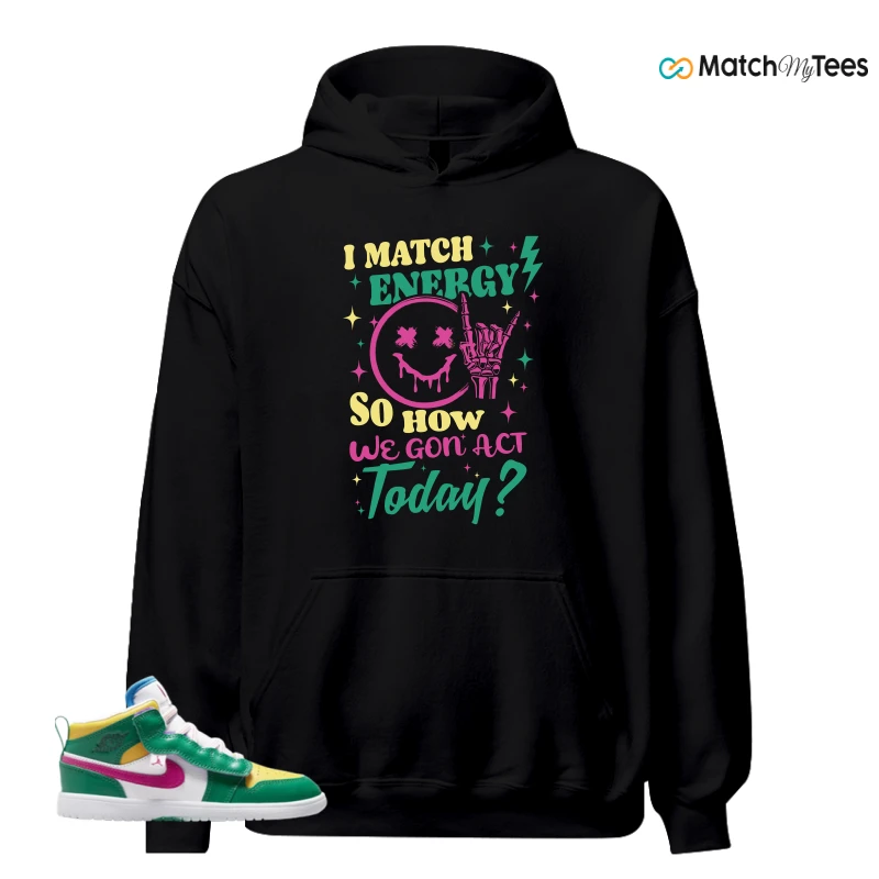 NIKE AIR JORDAN 1 MID ALT MALACHITE WHITE UNIVERSITY GOLD ACTIVE PINK (PS) SNEAKER Matching Tees hoodie