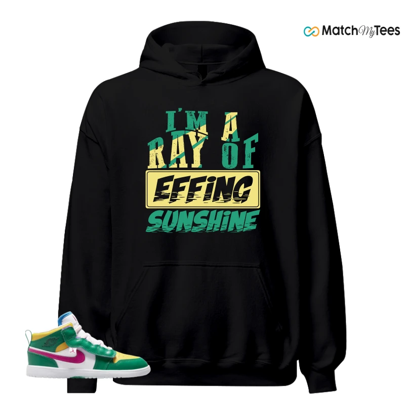 NIKE AIR JORDAN 1 MID ALT MALACHITE WHITE UNIVERSITY GOLD ACTIVE PINK (PS) SNEAKER Matching Tees hoodie