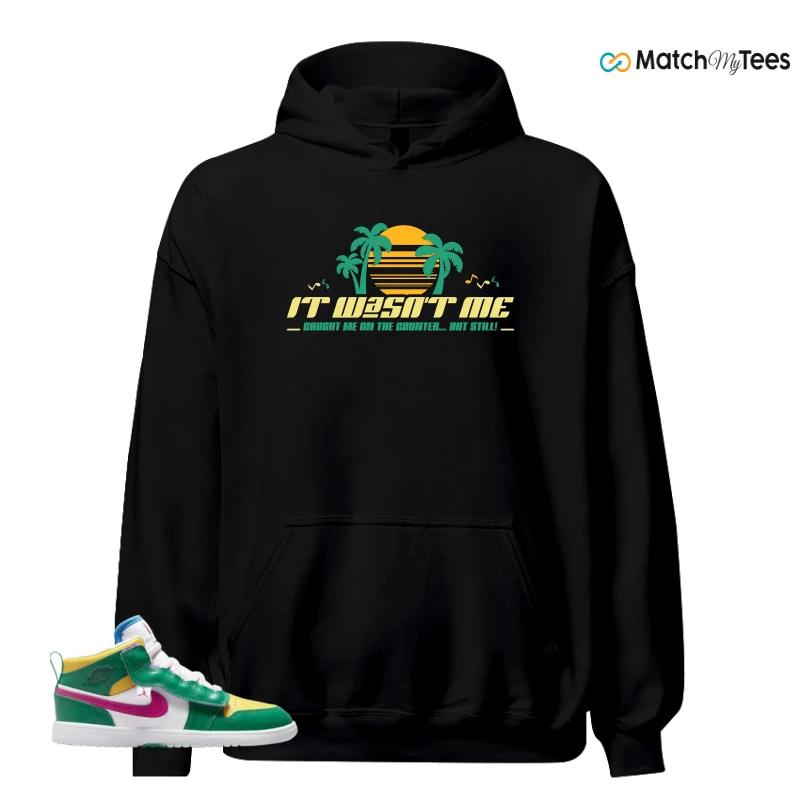 NIKE AIR JORDAN 1 MID ALT MALACHITE WHITE UNIVERSITY GOLD ACTIVE PINK (PS) SNEAKER Matching Tees hoodie