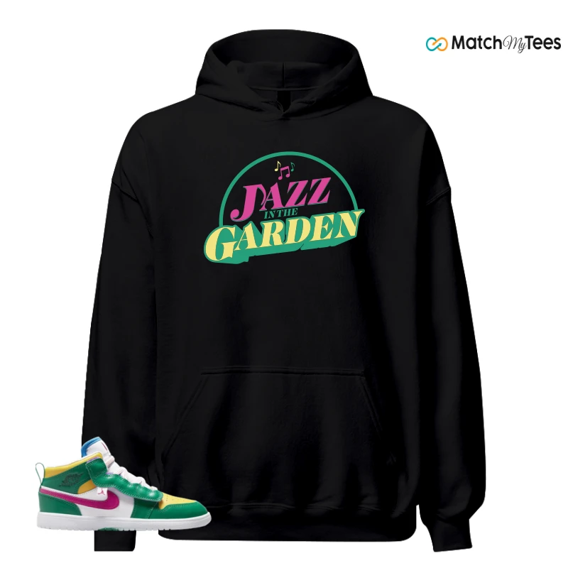 NIKE AIR JORDAN 1 MID ALT MALACHITE WHITE UNIVERSITY GOLD ACTIVE PINK (PS) SNEAKER Matching Tees hoodie