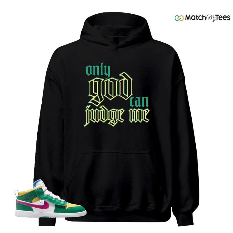 NIKE AIR JORDAN 1 MID ALT MALACHITE WHITE UNIVERSITY GOLD ACTIVE PINK (PS) SNEAKER Matching Tees hoodie