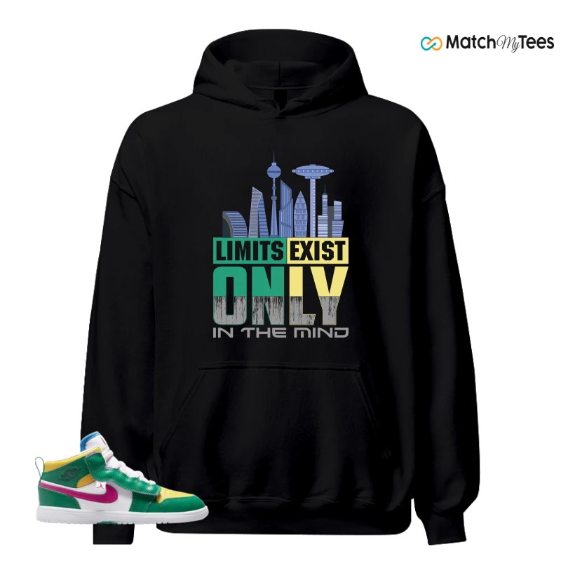 NIKE AIR JORDAN 1 MID ALT MALACHITE WHITE UNIVERSITY GOLD ACTIVE PINK (PS) SNEAKER Matching Tees hoodie