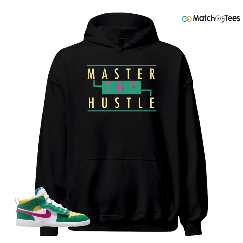 NIKE AIR JORDAN 1 MID ALT MALACHITE WHITE UNIVERSITY GOLD ACTIVE PINK (PS) SNEAKER Matching Tees hoodie