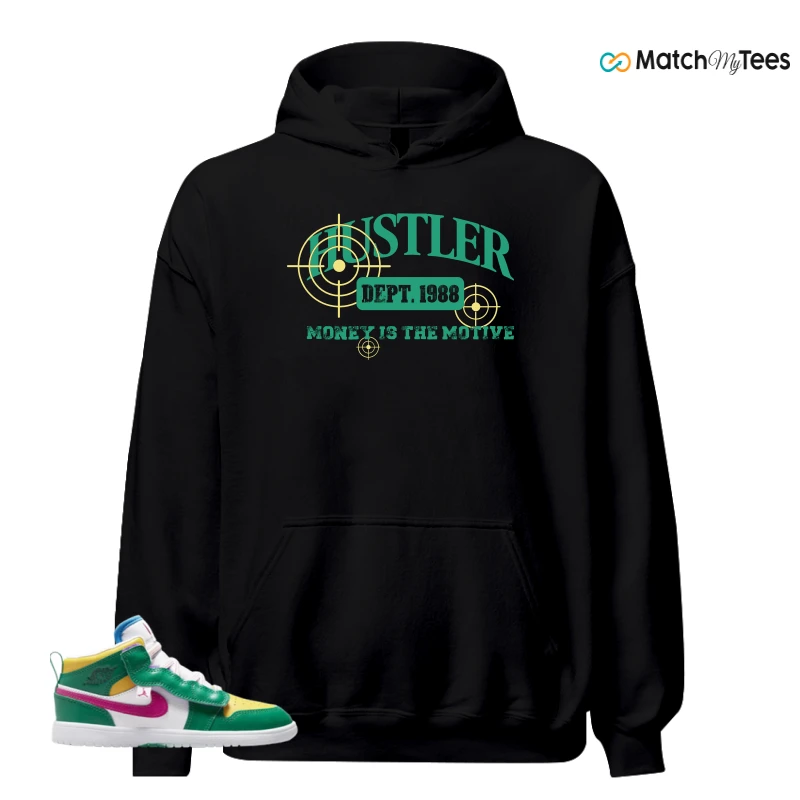 NIKE AIR JORDAN 1 MID ALT MALACHITE WHITE UNIVERSITY GOLD ACTIVE PINK (PS) SNEAKER Matching Tees hoodie