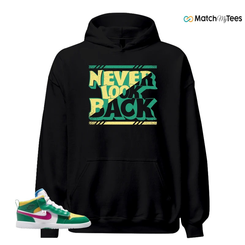 NIKE AIR JORDAN 1 MID ALT MALACHITE WHITE UNIVERSITY GOLD ACTIVE PINK (PS) SNEAKER Matching Tees hoodie