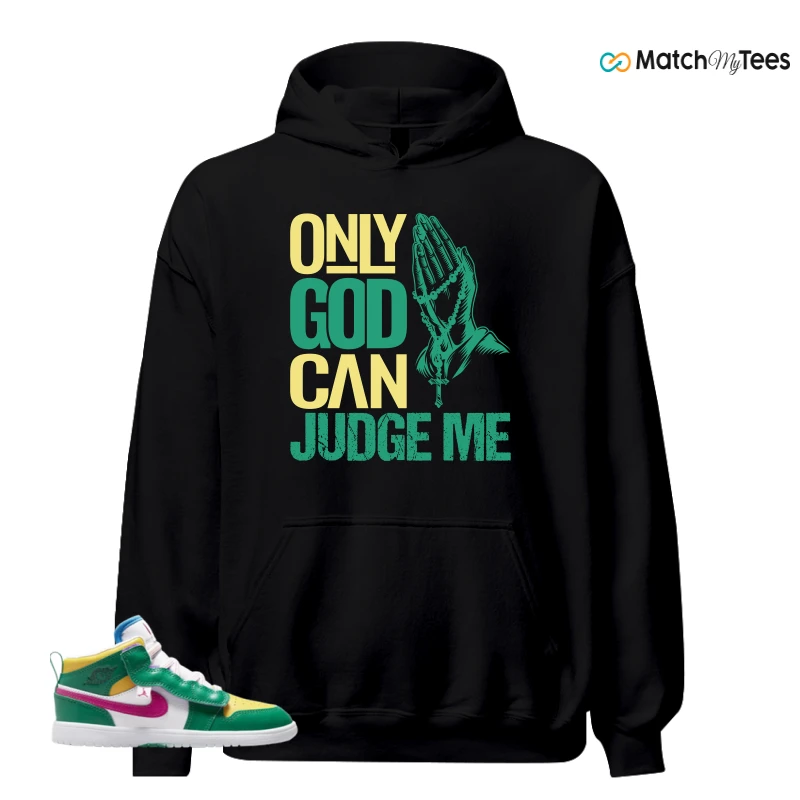 NIKE AIR JORDAN 1 MID ALT MALACHITE WHITE UNIVERSITY GOLD ACTIVE PINK (PS) SNEAKER Matching Tees hoodie