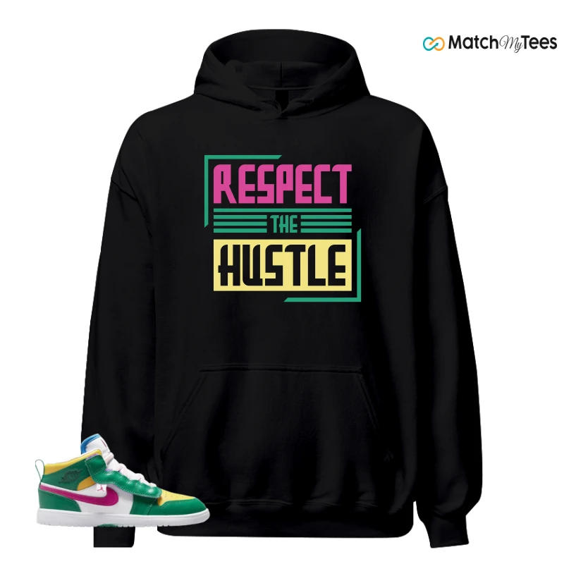 NIKE AIR JORDAN 1 MID ALT MALACHITE WHITE UNIVERSITY GOLD ACTIVE PINK (PS) SNEAKER Matching Tees hoodie